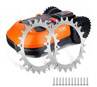 2X Crampons en Acier Inoxydable de qualité supérieure pour modèle Worx Landroid L &Vision Pointes pour Tondeuse à Gazon Améliorateur de Traction,Taille de Roue 225 mm