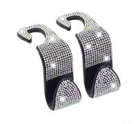 2x Crochets d'Appui-Tête pour voiture Bling Strass Porte-Sac Support | Plastique et strass résistants pour facile à installer Maintient l'intérieur propre Organise vêtements jouets