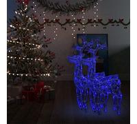 2x Rennes de Noël XXL Acrylique 250 LED Ornement de Noël Rennes Lumineux Décoration de Fête Maison Jardin Intérieur 180 cm Bleu