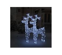 vidaXL Décorations de Noël de renne 2 pcs 60x16x100 cm Acrylique