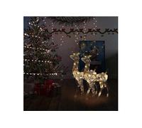 2x Décorations de Noël de Renne Ornement de Noël Rennes Lumineux Décoration de Fête Maison Intérieur Acrylique 120 cm 3154351