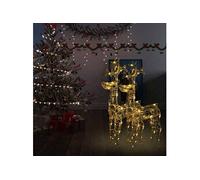 2x Décorations de Noël de Renne Ornement de Noël Rennes Lumineux Décoration de Fête Maison Jardin Intérieur 60x16x100 3154369