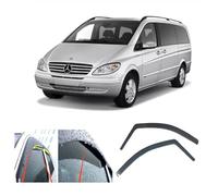 2x Déflecteurs d'air pour Mercedes Vito Viano Classe V W639 2003-2014 MK2 In-Channel Antiturbo Pour Voiture Verre Acrylique Anti Vent Garde Pluie Soleil Neige