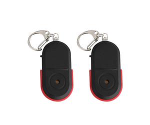 2X Détecteur de e Sifflet Anti-Perte Alarme Sans Fil Balise Intelligente Localisateur de Clé Porte-Clés Tracker Sifflet Son LEDLumière