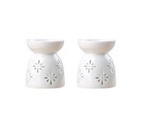 2X Diffuseur en Céramique Brûleur à Bougie Diffuseurs D'Huiles Essentielles Brûlantes en Céramique Lampe Aromatique - Fleur