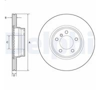 2X Disque de frei DELPHI BG4458C pour BMW 3 (F30, F80) 2 2013-2016