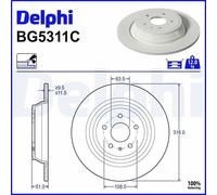 2X Disque de frei DELPHI BG5311C pour FORD KUGA II VAN 1.5 2019-2019