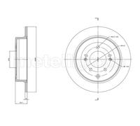 2x Disque de Frein Ø302mm Arrière Plein pour Hyundai Tucson 1.6 GDI 2.0 Crdi