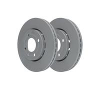 2x Disque de frein ATE 24.0125-0136.1 convient pour VAG