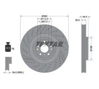 1x Disque de frein TEXTAR 92337005 convient pour MERCEDES-BENZ