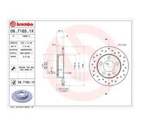 Disque de frein BREMBO XTRA LINE BREMBO 08.7165.1X, 1 pièce