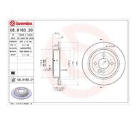 2X Disque De Frein Brembo 08.9163.20 Prime Line pour Mini
