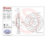 2x Disque de frein BREMBO 09.7812.2X convient pour SUBARU TOYOTA