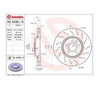 2x Disque de frein BREMBO 09.A426.1X convient pour FORD VOLVO LAND ROVER