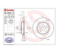 2X Disque De Frein Brembo 09.A538.10 Prime Line pour Suzuki