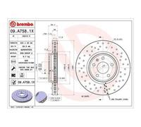 Disque de frein BREMBO XTRA LINE BREMBO 09.A758.1X, 1 pièce