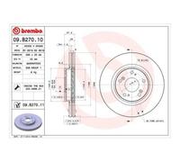 2x Disque de frein BREMBO 09.B270.11 convient pour HONDA