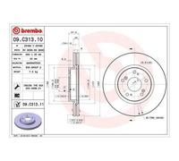2x Disque de frein BREMBO 09.C313.11 convient pour HONDA HONDA (DONGFENG)