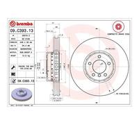 Brembo Disque de frein composite 09.C393.13 - Vendu à l'unité - Réf. 23209C39313