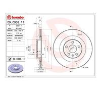 2x Disque de frein BREMBO 09.C938.11 convient pour VOLVO VOLVO ASIA