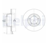 2x Disque de frein DELPHI BG2297 convient pour SANTANA LAND ROVER