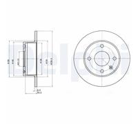 2x Disque de frein DELPHI BG2376 convient pour FORD