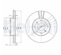 2x Disque de frein DELPHI BG3596 convient pour NISSAN