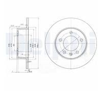 2x Disque de frein DELPHI BG3681 convient pour NISSAN OPEL RENAULT VAUXHALL