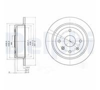 2x Disque de frein DELPHI BG4091 convient pour CHEVROLET DAEWOO