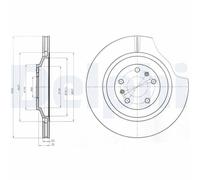 2x Disque de frein DELPHI BG4292C convient pour AUDI VW BENTLEY