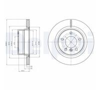 2x Disque de frein DELPHI BG4293C convient pour BMW