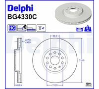 2X Disque de frein DELPHI BG4330C pour SEAT TARRACO (KN2) 2 2018-2024