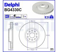 2X Disque de frein DELPHI BG4330C pour SEAT TARRACO (KN2) 2 2020-2024