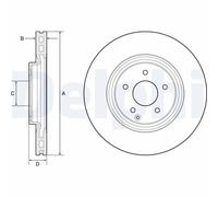 2x Disque de frein DELPHI BG4660 convient pour MERCEDES-BENZ