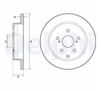 2x Disque de frein DELPHI BG4757C convient pour TOYOTA TOYOTA (GAC)