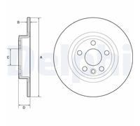 DELPHI BG4930C Disque de frein