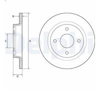 2X Disque de frein DELPHI BG4954C pour FORD FIESTA VII (HJ, HF) 1 2020-2022