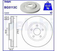 2x Disque de frein DELPHI BG5113C convient pour FORD