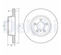 2x Disque de frein DELPHI BG9120C convient pour BMW