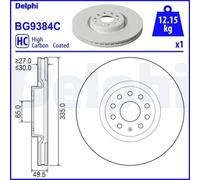 2x Disque de frein DELPHI BG9384C convient pour VW VW (SVW)
