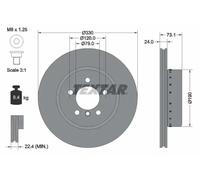2x Disque de frein disque de frein à deux pièces 92269725 TEXTAR pour BMW