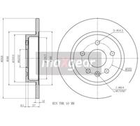 2x Disque de frein Essieu arrière plein 19-2333 MAXGEAR pour OPEL CHEVROLET