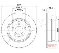 2x Disque de frein Essieu arrière plein 610319C JAPKO pour VOLVO 850 850 Break