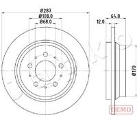 JAPKO 610321C Disque de frein