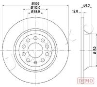 2x Disque de frein Essieu arrière plein 610915C JAPKO pour AUDI A6 C6