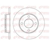 2x Disque de frein Essieu arrière plein 6120.00 REMSA pour AUDI RENAULT