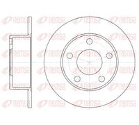2x Disque de frein Essieu arrière plein 6121.00 REMSA pour AUDI QUATTRO