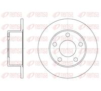 2x Disque de frein Essieu arrière plein 6123.00 REMSA pour AUDI VW SKODA