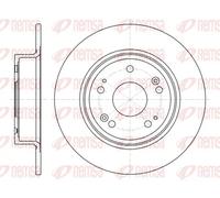 2x Disque de frein Essieu arrière plein 61278.00 REMSA pour HONDA ACCORD VIII