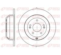 2x Disque de frein Essieu arrière plein 61373.00 REMSA pour KIA HYUNDAI